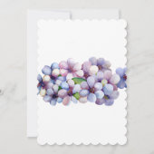 ロマンチックな詩的な薄紫水の色のフローラ 招待状 (裏面)