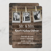 ロマンチックな誓いの更新(写真あり) 招待状 (正面/裏面)