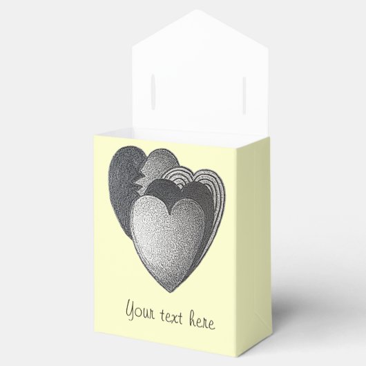 ロマンチックな誕生日のためのモクローム物 フェイバーボックス (オープン)