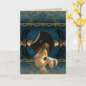 ロマンチックな誕生日カード - 水中の女性 カード (黄色い花)