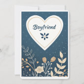 ロマンチックな誕生日招待状のために彼 – Customizabl 招待状 (正面)