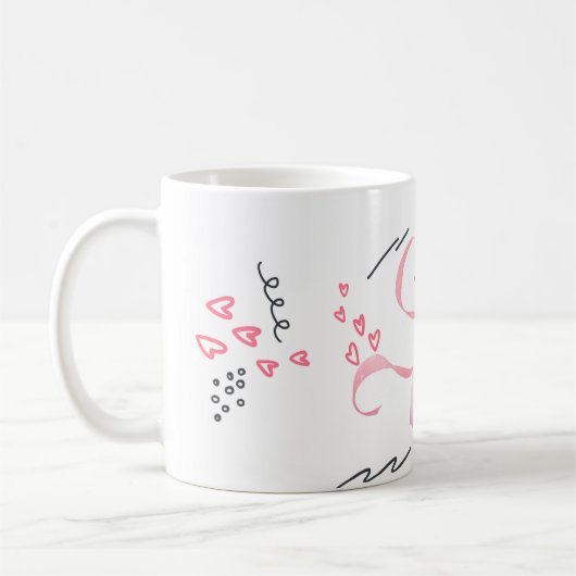 ロマンチックな調和 コーヒーマグカップ (左)