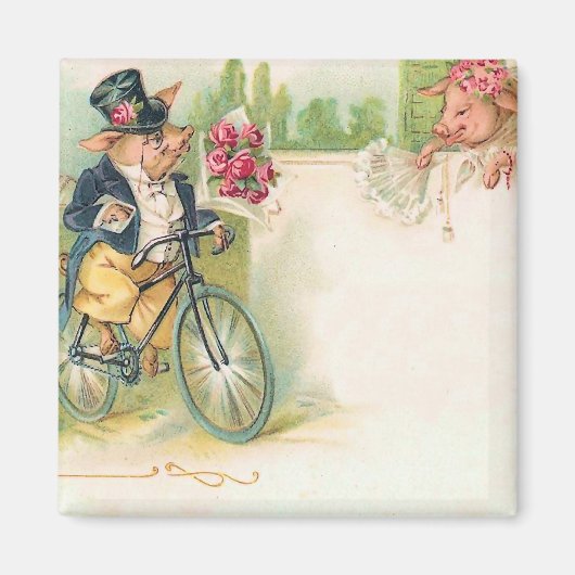 ロマンチックな豚 マグネット (正面)