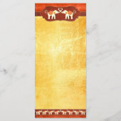 ロマンチックな象結婚のメニュー メニュー (裏面)