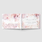 ロマンチックな貝殻とサンゴ　海中の生命　結婚式 ゲストブック (全面)