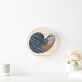 ロマンチックな貝殻 ラウンド壁時計 (ホーム)