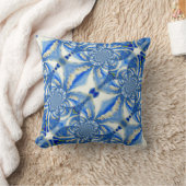 ロマンチックな賢い青い空と白い蘭 クッション (ブランケット)