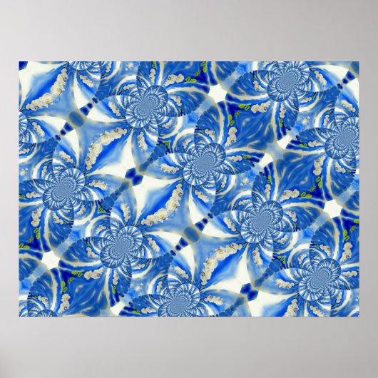 ロマンチックな賢い青い空と白い蘭 ポスター (正面)