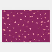 ロマンチックな贈り物ラップシート3セット ラッピングペーパーシート (正面2)