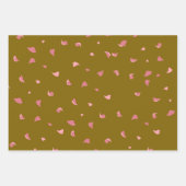 ロマンチックな贈り物ラップシート3セット ラッピングペーパーシート (正面)