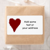 ロマンチックな赤いハートの大きなラベル ラベル (インサイチュ)