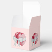 ロマンチックな赤いハートを白いリボンの弓で結ぶ フェイバーボックス (オープン)