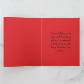 ロマンチックな赤いハートフォトカスタム文字を折り畳んだ カード (内部)