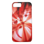 ロマンチックな赤いハートミュージッククレフ、 音符記号ノート抽象芸術 Case-Mate iPhoneケース (裏面)