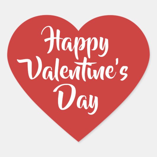 ロマンチックな赤いハート ハートシール (正面)