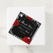 ロマンチックな赤いバラとダイヤモンド フェイバータグ (インサイチュ)