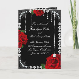 ロマンチックな赤いバラとダイヤ結婚ズ プログラム