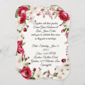 ロマンチックな赤いバラと谷の結婚リリー (正面/裏面)