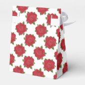 ロマンチックな赤いバラの上の白カスタムいテントの好意ボックス フェイバーボックス (裏面サイド)