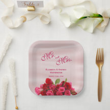 ロマンチックな赤いバラの結婚花束