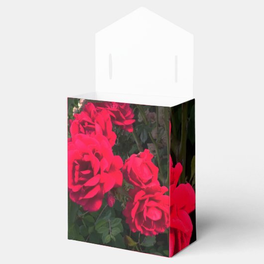 ロマンチックな赤いバラの花ギフト フェイバーボックス (オープン)