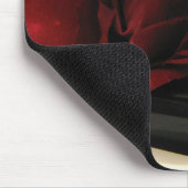 ロマンチックな赤いバラ愛 マウスパッド (コーナー)