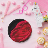 ロマンチックな赤いバラ紙パーティープレート ペーパープレート (パーティー)