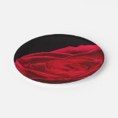 ロマンチックな赤いバラ紙パーティープレート ペーパープレート (アングル)