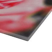 ロマンチックな赤いバラ カッティングボード (角)