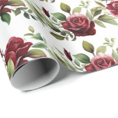 ロマンチックな赤いバラ ラッピングペーパー (ロールコーナー)