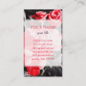 ロマンチックな赤いバラ 名刺 (裏面)