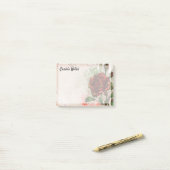 ロマンチックな赤いバラ、水彩スタイル4" x 3" ポストイット (デスク上)