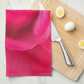 ロマンチックな赤いピンクのバラ キッチンタオル (四つ折り)