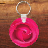 ロマンチックな赤いピンクのバラ キーホルダー (正面)