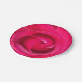 ロマンチックな赤いピンクのバラ ペーパープレート (アングル)