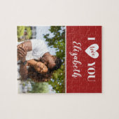 ロマンチックな赤い写真愛するバレンタインデー ジグソーパズル (横)