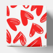 ロマンチックな赤い愛のハートパターンバレンタインデー フェイバーボックス (上部)