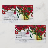 ロマンチックな赤い水の色のバラが友人を参照 紹介カード (正面/裏面)