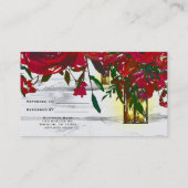 ロマンチックな赤い水の色のバラが友人を参照 紹介カード (裏面)