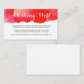 ロマンチックな赤い水の色 – ウィッシングウェルカード エンクロージャーカード (正面/裏面)