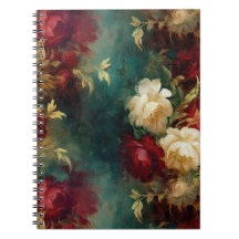 ロマンチックな赤い白い緑の花