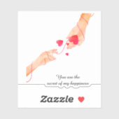 "ロマンチックな赤い運命の文字列ハンズ&ハート- Eter シール (シート)