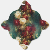 ロマンチックな赤と白の花のブライダルシャワー ウェディング フェイバーボックス (見開き)