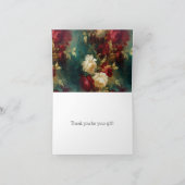 ロマンチックな赤と白の花 ありがとう サンキューカード (内部)