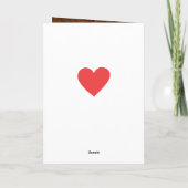 ロマンチックな赤と茶色が私の夫にバレンタイン シーズンカード (裏面)