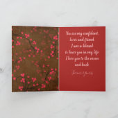 ロマンチックな赤と茶色が私の夫にバレンタイン シーズンカード (内部)