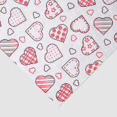 ロマンチックな赤の愛のハートパターン |休日 薄葉紙 (詳細)