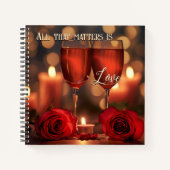 ロマンチックな赤ワインバララブ ノートブック (正面)