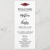 ロマンチックな赤結婚バラの式計画 プログラム (正面)