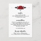 ロマンチックな赤結婚バラの情報詳細 エンクロージャーカード (正面)